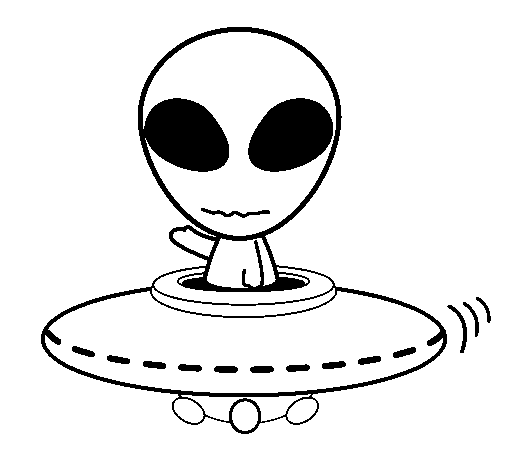 Dibujo de Alienígena para Colorear - Dibujos.net Dibujo de Alienígena para Colorear - Dibujos.net