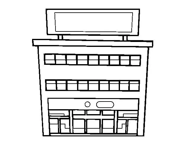 Dibujo de Grandes almacenes para Colorear - Dibujos.net