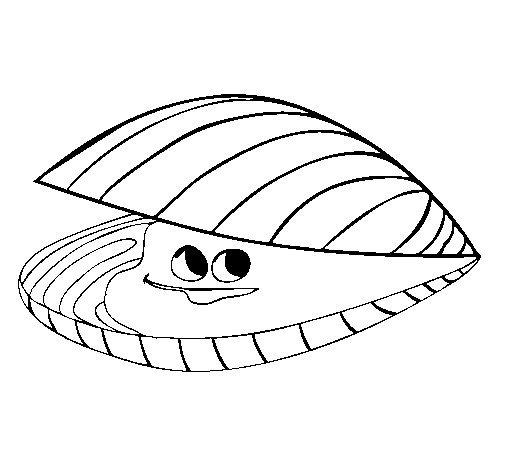 Dibujo de Almeja 2 para Colorear - Dibujos.net Dibujo de Almeja 2 para Colorear - Dibujos.net