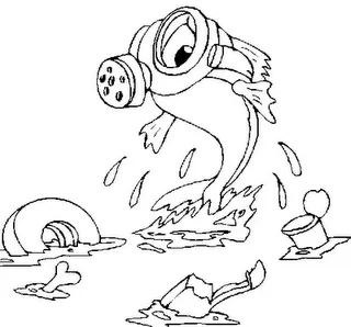 Dibujo del Medio Ambiente: Contaminación de los ríos y mares Dibujo del Medio Ambiente: Contaminación de los ríos y mares