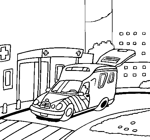 Dibujo de Ambulancia en el hospital pintado por Adriana en Dibujos ... Dibujo de Ambulancia en el hospital pintado por Adriana en Dibujos ...