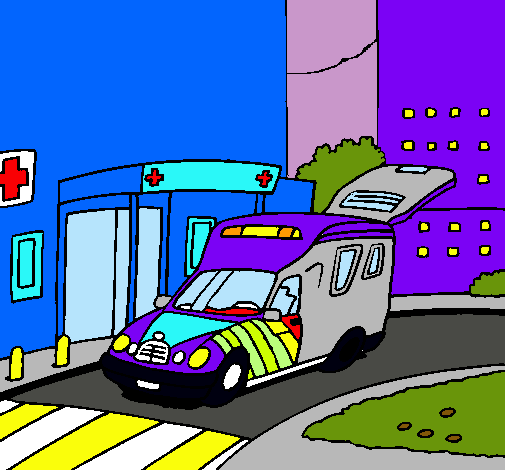 Dibujo de Ambulancia en el hospital pintado por Oscar en Dibujos ... Dibujo de Ambulancia en el hospital pintado por Oscar en Dibujos ...
