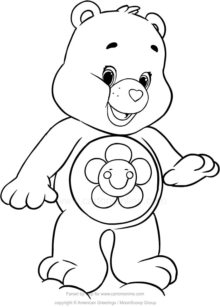 Dibujo de Amicorso (Ositos Cariñositos) para colorear Dibujo de Amicorso (Ositos Cariñositos) para colorear