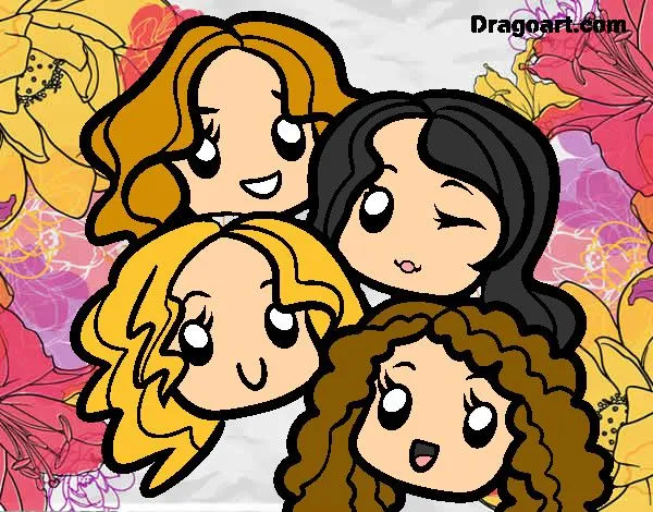 Dibujo de amigas pintado por Meyita en Dibujos.net el día 18-01-13 ... Dibujo de amigas pintado por Meyita en Dibujos.net el día 18-01-13 ...