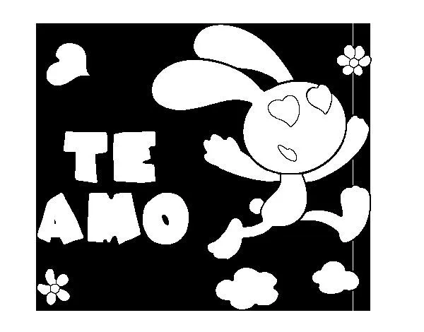 Dibujo de Te amo mucho para Colorear - Dibujos.net Dibujo de Te amo mucho para Colorear - Dibujos.net