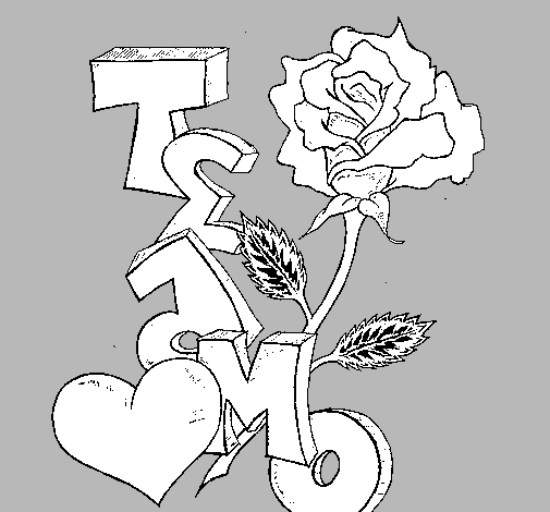 Imagen de te amo para dibujar - Imagui