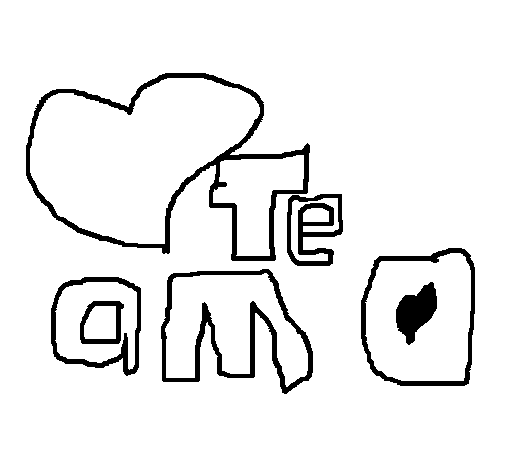 Dibujo de Te amo IV para Colorear - Dibujos.net Dibujo de Te amo IV para Colorear - Dibujos.net