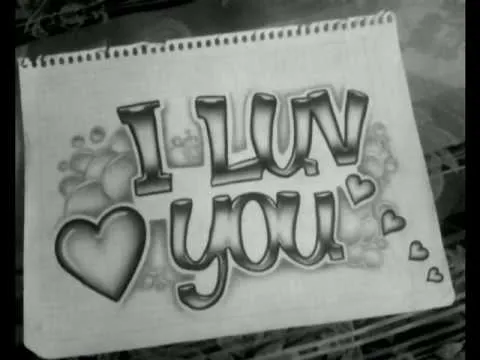 Graffitis que digan i love you a lapiz - Imagui