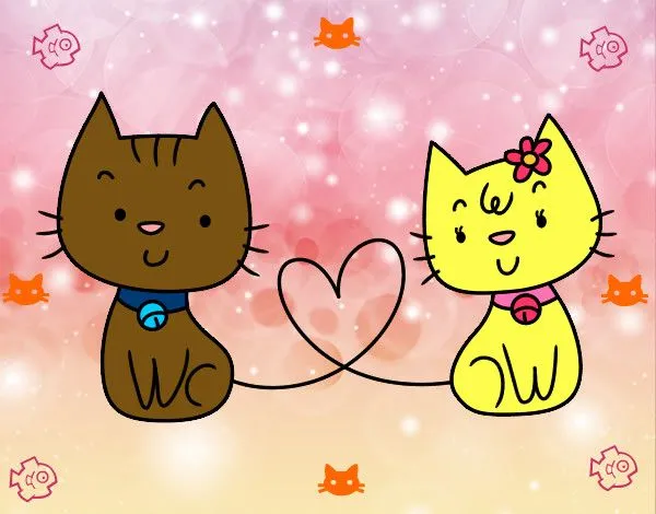 Dibujo de amor gatuno pintado por Lessmi en Dibujos.net el día 13 ... Dibujo de amor gatuno pintado por Lessmi en Dibujos.net el día 13 ...
