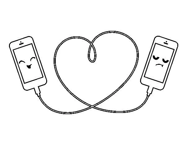 Dibujo de Amor móvil para Colorear - Dibujos.net Dibujo de Amor móvil para Colorear - Dibujos.net