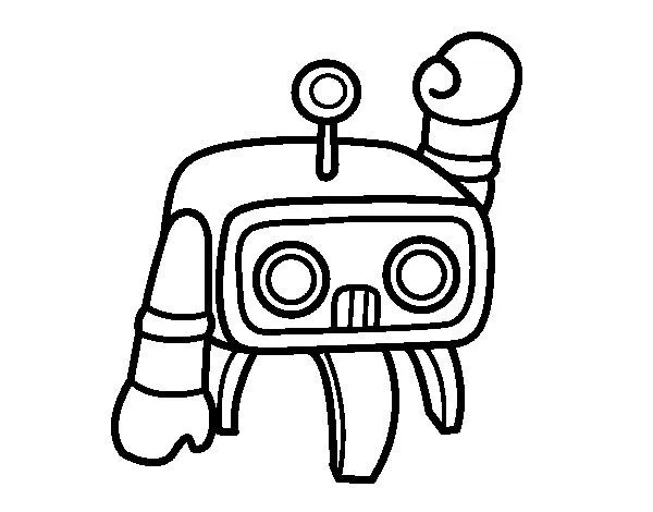 Dibujo de Androide saludando para Colorear - Dibujos.net