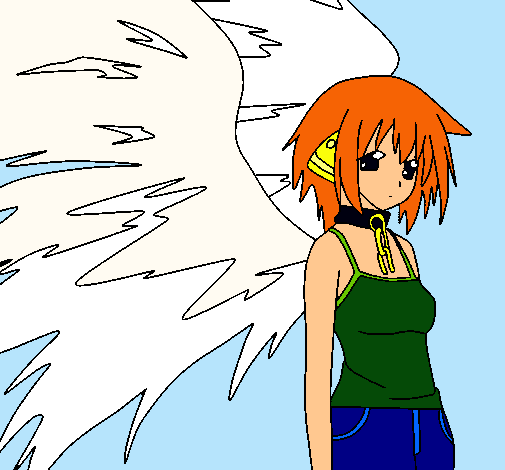 Dibujo de Ángel con grandes alas pintado por Elisa-anime en ... Dibujo de Ángel con grandes alas pintado por Elisa-anime en ...