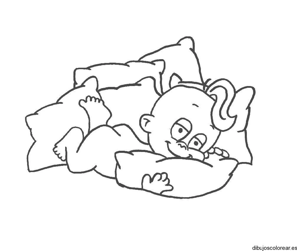 Dibujo de un ángel con una almohada | Dibujos para Colorear Dibujo de un ángel con una almohada | Dibujos para Colorear