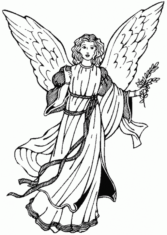 angel de la guarda Colouring Pages