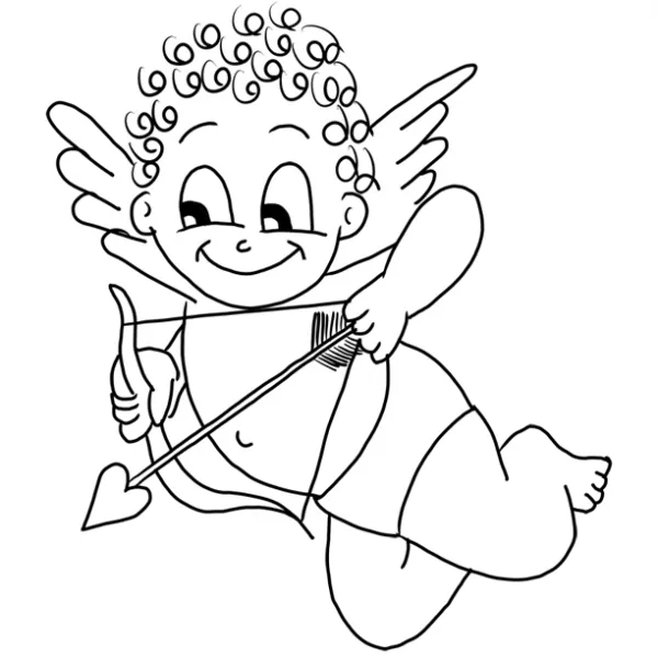 Dibujo de Ángel Cupido para colorear. Dibujos infantiles de Ángel ... Dibujo de Ángel Cupido para colorear. Dibujos infantiles de Ángel ...