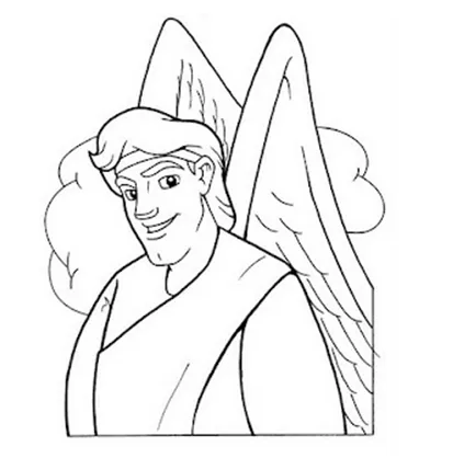 Dibujo de Angel Gabriel para colorear e imprimir : Más juegos para ... Dibujo de Angel Gabriel para colorear e imprimir : Más juegos para ...