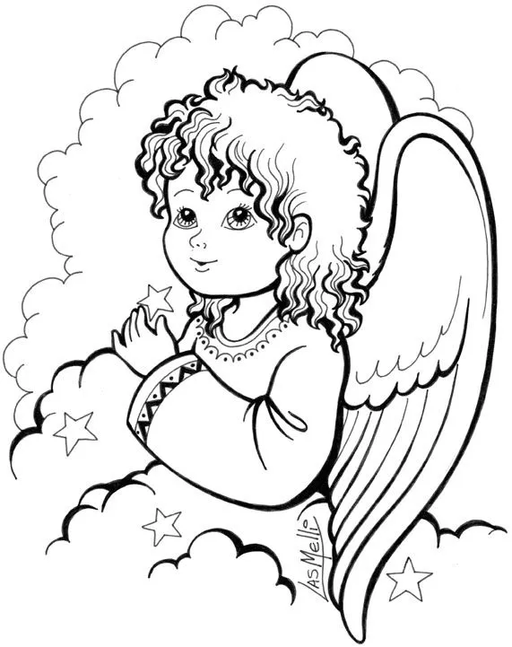 Imagenes de angel de la guarda para colorear - Imagui