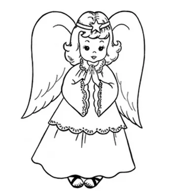 Dibujo de Angel mujer Angelita para imprimir y colorear gratis ...