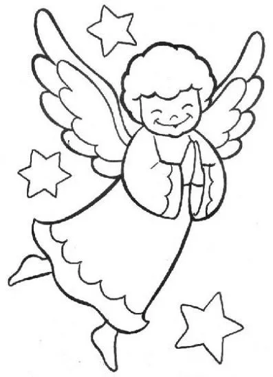  de Ángeles para colorear. Dibujos infantiles de Ángeles. Colorear ...