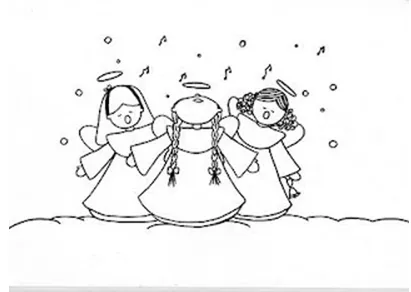 Dibujo de Angeles para navidad para colorear e imprimir gratis ...