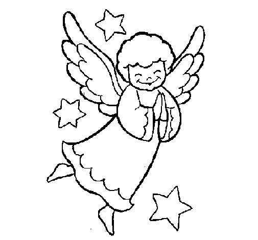 Dibujo de Angelito para Colorear - Dibujos.net