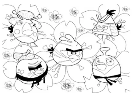 Dibujo de Angry Birds y sus amigos para colorear e imprimir : Más ... Dibujo de Angry Birds y sus amigos para colorear e imprimir : Más ...