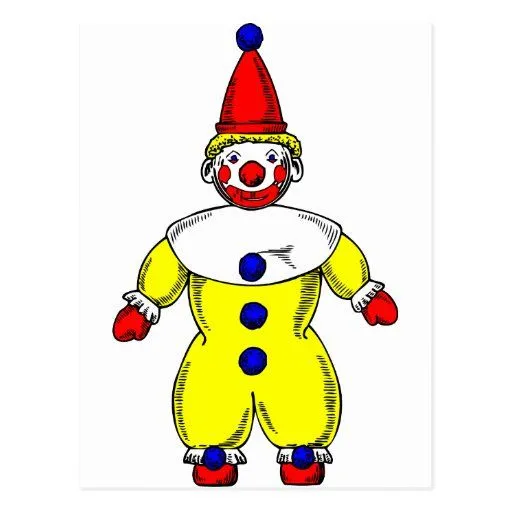 Dibujo animado automático del payaso de Johnny Tarjetas Postales ...