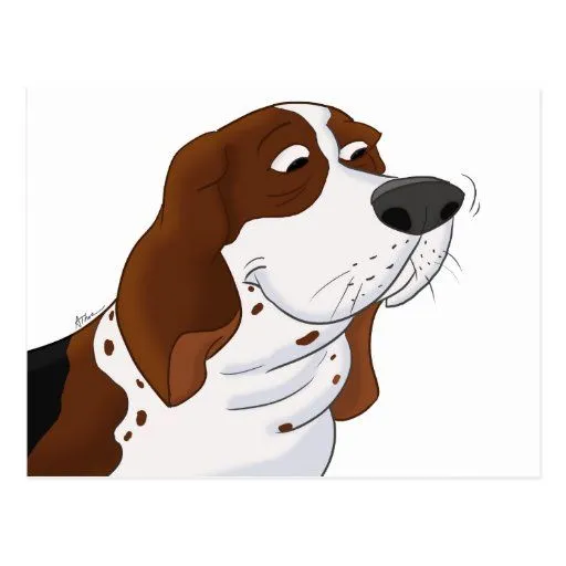 Dibujo animado Basset Hound el oler Postal | Zazzle Dibujo animado Basset Hound el oler Postal | Zazzle
