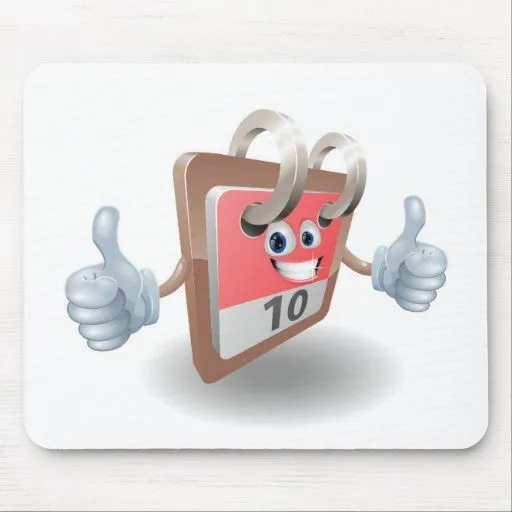 Dibujo animado del carácter del calendario tapetes de ratón de Zazzle. Dibujo animado del carácter del calendario tapetes de ratón de Zazzle.