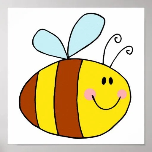 dibujo animado feliz de la abeja de la miel de la posters | Zazzle dibujo animado feliz de la abeja de la miel de la posters | Zazzle