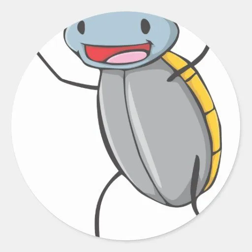 Dibujo animado feliz de la cucaracha de Madagascar Pegatina ... Dibujo animado feliz de la cucaracha de Madagascar Pegatina ...