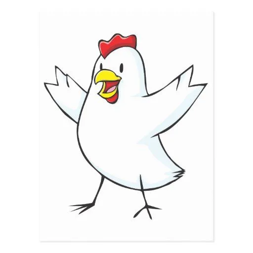 Dibujo animado feliz de la gallina del pollo tarjeta postal de Zazzle. Dibujo animado feliz de la gallina del pollo tarjeta postal de Zazzle.