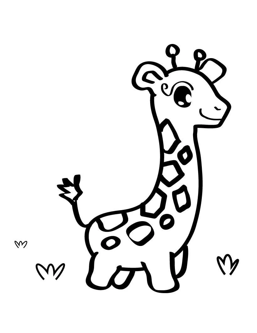 Jirafa Bebé para colorear