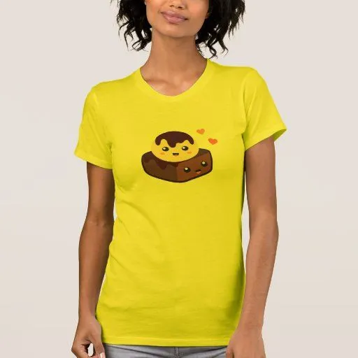 Dibujo animado de Kawaii de la crema y del brownie Camiseta | Zazzle Dibujo animado de Kawaii de la crema y del brownie Camiseta | Zazzle