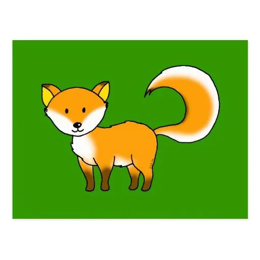 dibujo animado lindo del animal del bosque del zor postal | Zazzle dibujo animado lindo del animal del bosque del zor postal | Zazzle