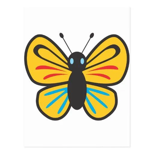 Dibujo animado lindo del monarca de la mariposa postales de Zazzle.