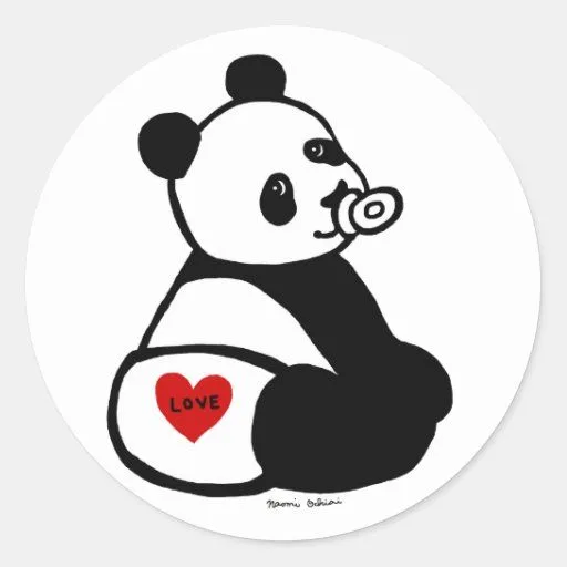 Dibujo animado de la panda del bebé pegatina redonda | Zazzle Dibujo animado de la panda del bebé pegatina redonda | Zazzle