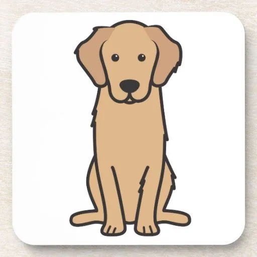 Dibujo animado del perro del golden retriever posavasos de bebidas ... Dibujo animado del perro del golden retriever posavasos de bebidas ...