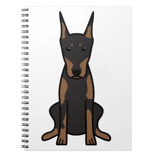 Dibujo animado del perro del Pinscher del Doberman Libreta Espiral ... Dibujo animado del perro del Pinscher del Doberman Libreta Espiral ...