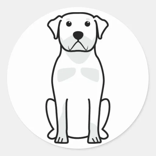 Dibujo animado del perro de Rottweiler Pegatina Redonda | Zazzle