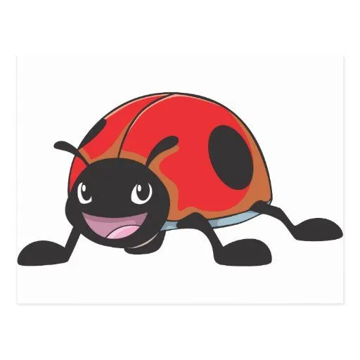 Dibujo animado rojo fresco de la mariquita del postales | Zazzle Dibujo animado rojo fresco de la mariquita del postales | Zazzle