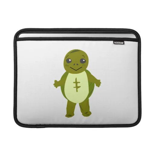 Dibujo animado de la tortuga del bebé funda macbook air de Zazzle.
