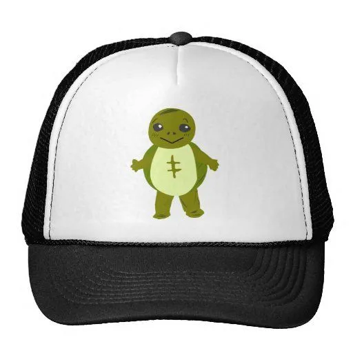 Dibujo animado de la tortuga del bebé gorras de camionero de Zazzle. Dibujo animado de la tortuga del bebé gorras de camionero de Zazzle.