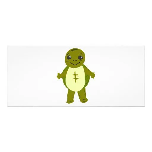 Dibujo animado de la tortuga del bebé tarjeta publicitaria a todo ...