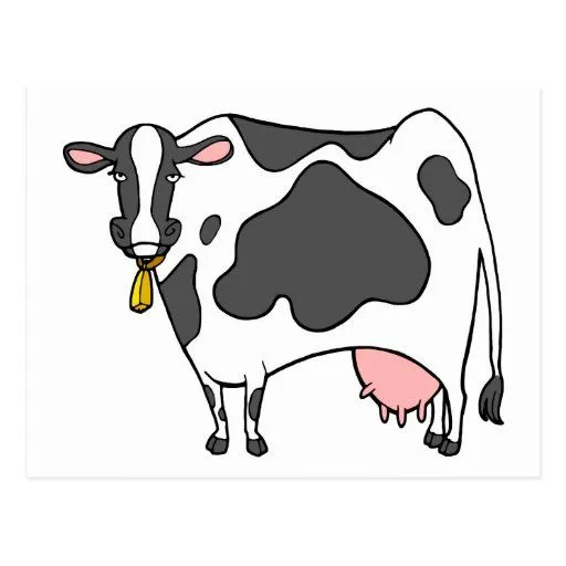 Dibujo animado de la vaca lechera tarjeta postal | Zazzle Dibujo animado de la vaca lechera tarjeta postal | Zazzle
