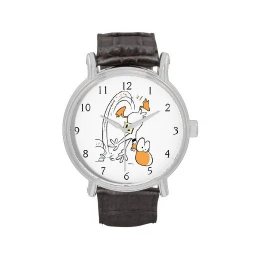 Dibujo animado del vuelo del pato del tilín relojes de Zazzle. Dibujo animado del vuelo del pato del tilín relojes de Zazzle.
