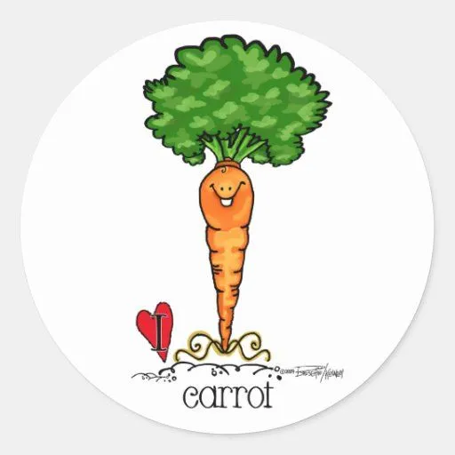 Dibujo animado de la zanahoria - pegatina del Vegg | Zazzle Dibujo animado de la zanahoria - pegatina del Vegg | Zazzle