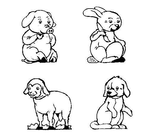 Dibujo de Animales de granja para Colorear - Dibujos.net