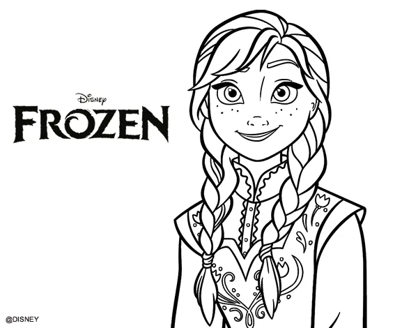 Dibujo de Anna de Frozen para colorear | Dibujos de Princesas ... Dibujo de Anna de Frozen para colorear | Dibujos de Princesas ...