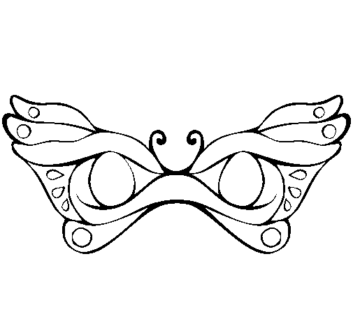 Dibujo de Antifaz para Colorear - Dibujos.net